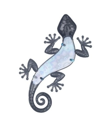 Adorno Pared Lagarto L de Metal - Diseño Colorido y Decorativo