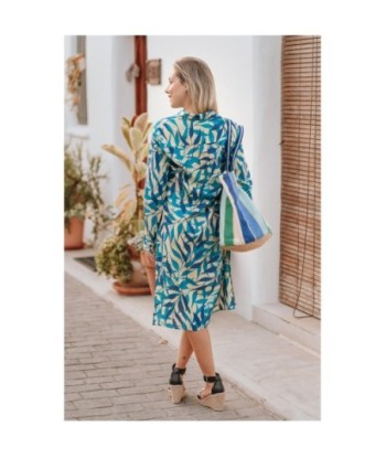 Isla Bonita By SIGRIS Vestido Camisero de Algodón con Estampado Floral
