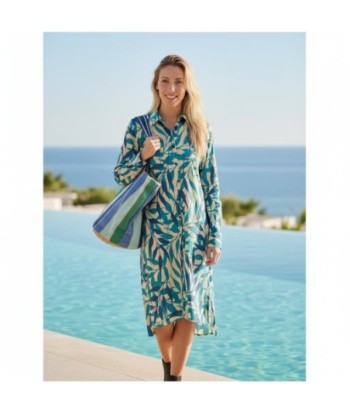 Isla Bonita By SIGRIS Vestido Camisero de Algodón con Estampado Floral