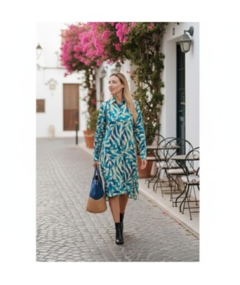 Isla Bonita By SIGRIS Vestido Camisero de Algodón con Estampado Floral