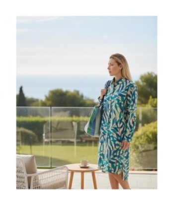 Isla Bonita By SIGRIS Vestido Camisero de Algodón con Estampado Floral