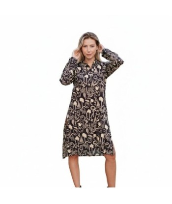 Isla Bonita By SIGRIS Vestido Camisero de Algodón con Estampado Floral