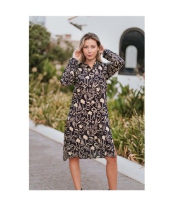 Isla Bonita By SIGRIS Vestido Camisero de Algodón con Estampado Floral