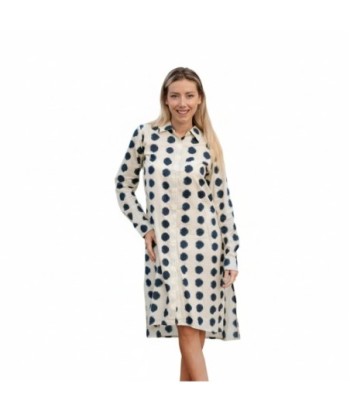Isla Bonita By SIGRIS Vestido Camisero de Algodón con Diseño de Lunares