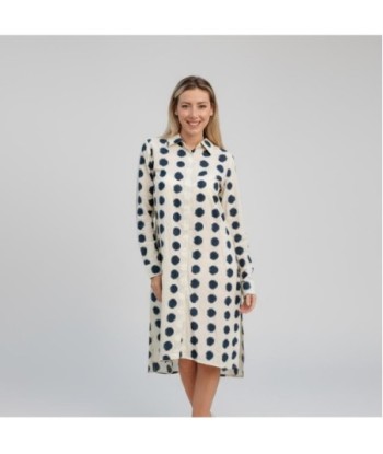 Isla Bonita By SIGRIS Vestido Camisero de Algodón con Diseño de Lunares