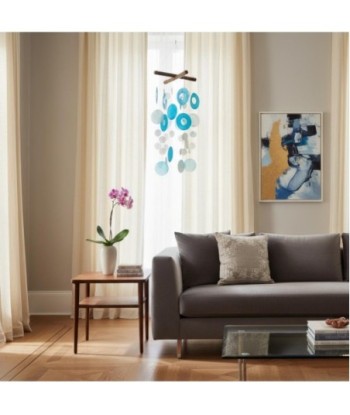 Colgante de resina azul, decorativo y moderno para el hogar