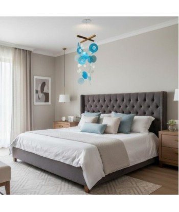 Colgante de resina azul, decorativo y moderno para el hogar