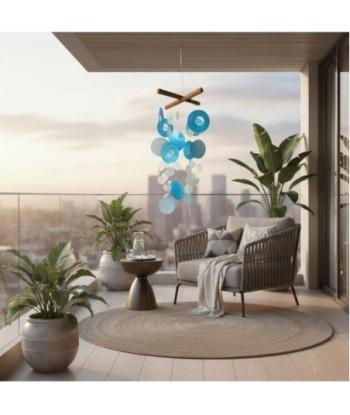Colgante de resina azul, decorativo y moderno para el hogar