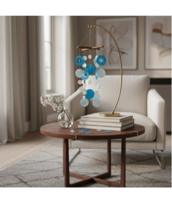 Colgante de resina azul, decorativo y moderno para el hogar