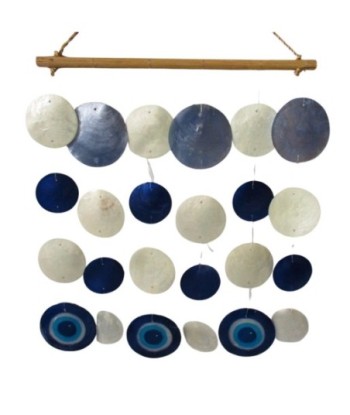Colgante de Resina en Tonos Azules y Blancos para Decoración