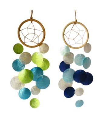 Colgante 2U de Resina en Verde y Azul, Decoración Moderna para el Hogar