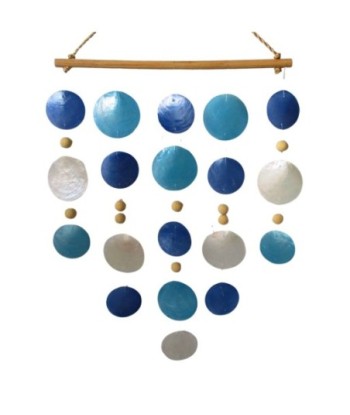 Colgante de resina en tonos azules y blancos, decorativo para interiores