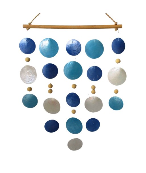 Colgante de resina en tonos azules y blancos, decorativo para interiores