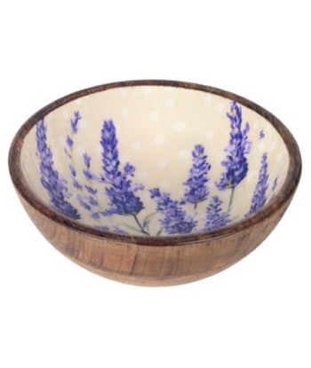 Cuenco Lavanda M de Madera y Resina con Estilo Floral