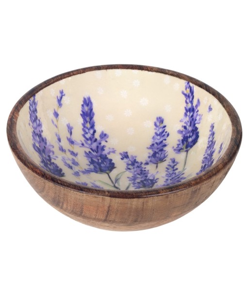 Cuenco Lavanda M de Madera y Resina con Estilo Floral
