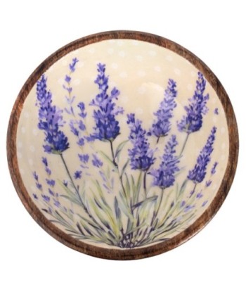 Cuenco Lavanda M de Madera y Resina con Estilo Floral