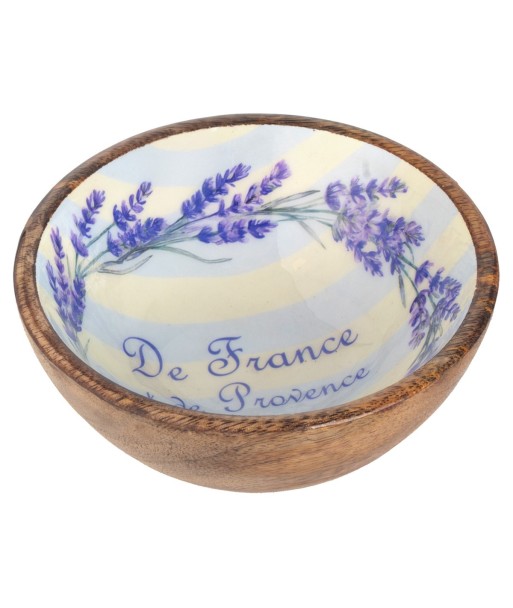 Cuenco Lavanda S de Madera y Resina, Estilo Provenzal para Decoración