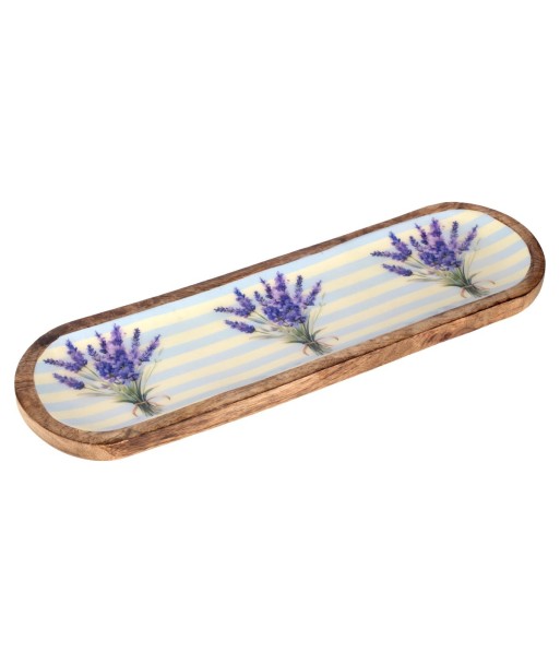 Bandeja Lavanda de Madera y Resina - Estilo Rústico para Decoración