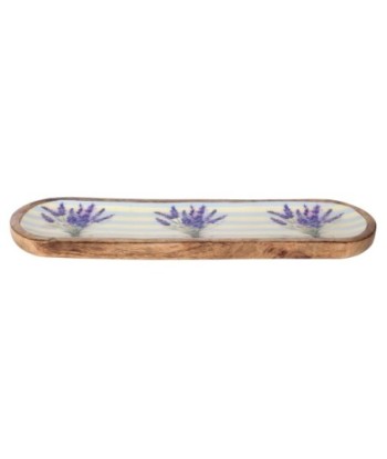 Bandeja Lavanda de Madera y Resina - Estilo Rústico para Decoración