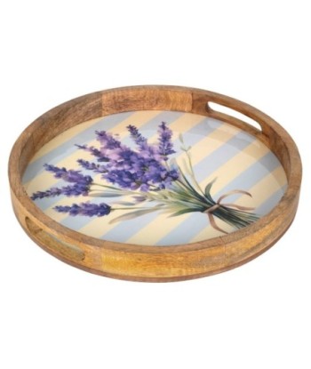 Bandeja Lavanda de Madera y Resina - Decoración Floral y Estilo Provenzal