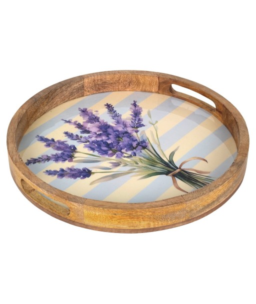 Bandeja Lavanda de Madera y Resina - Decoración Floral y Estilo Provenzal