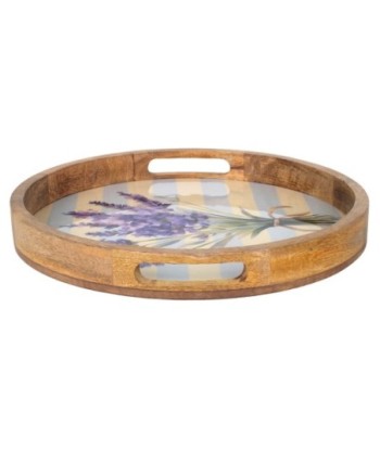 Bandeja Lavanda de Madera y Resina - Decoración Floral y Estilo Provenzal