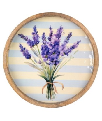 Bandeja Lavanda de Madera y Resina - Decoración Floral y Estilo Provenzal