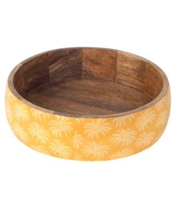 Cuenco Palmeras de Madera y Resina, Estilo Tropical, Ideal para Decorar