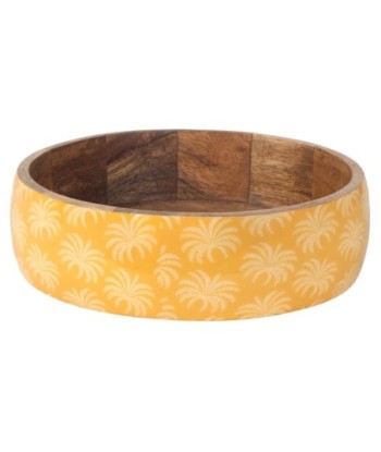 Cuenco Palmeras de Madera y Resina, Estilo Tropical, Ideal para Decorar