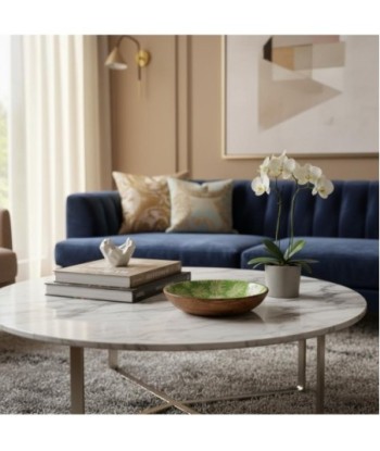 Cuenco Palmeras L de Madera y Resina, Estilo Tropical para Decoración