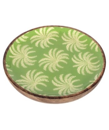 Plato Palmeras S de Madera y Resina con Estilo Tropical