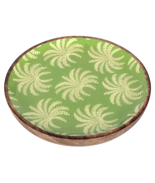 Plato Palmeras S de Madera y Resina con Estilo Tropical