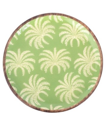 Plato Palmeras S de Madera y Resina con Estilo Tropical