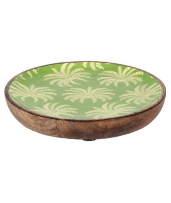 Plato Palmeras S de Madera y Resina con Estilo Tropical