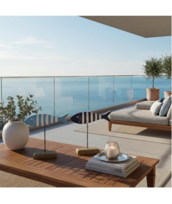 Figura Marinera Pez 2U de Madera para Decoración Náutica