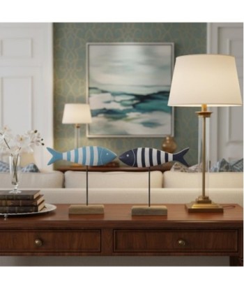 Figura Marinera Pez 2U de Madera para Decoración Náutica