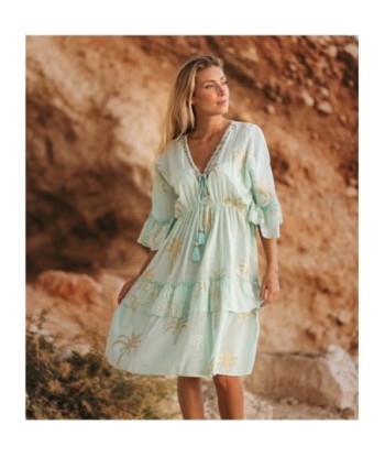 Vestido Corto Amarillo Floral para Mujer - Moda Isla Bonita Boheme - Estilo Elegante y Confortable para Ocasiones