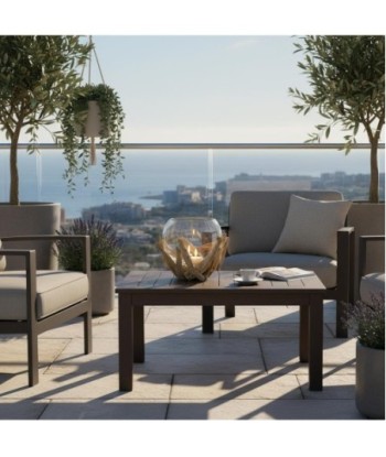 Portavelas de Paulonia con Base de Madera Natural - Estilo Rústico