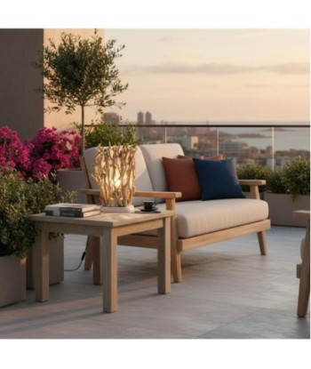 Lámpara de Madera de Pino Tea con Estilo Natural y Portátil