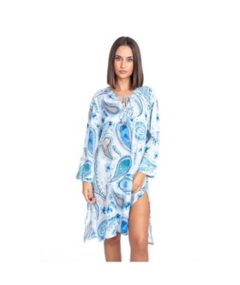 Kurta Azul de Algodón para Mujer | Moda Isla Bonita - Estilo Elegante y Confortable | Colección Sun and Sand