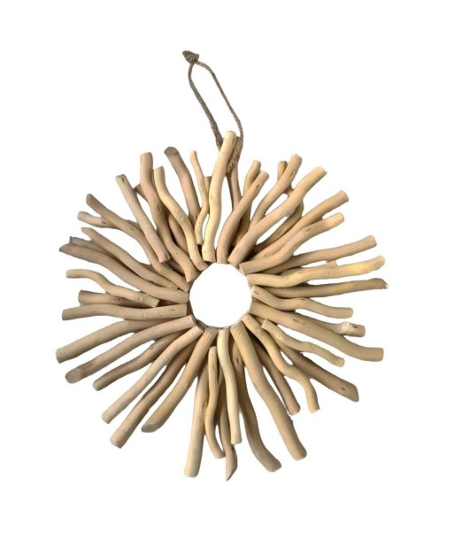 Adorno Pared Colgante de Madera de Morera - Estilo Natural para Jardín