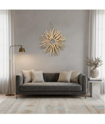 Adorno Pared Colgante de Madera de Morera - Estilo Natural para Jardín