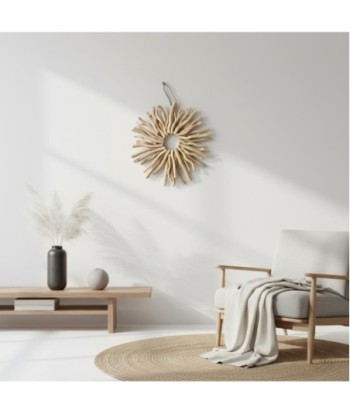 Adorno Pared Colgante de Madera de Morera - Estilo Natural para Jardín