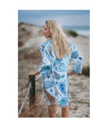 Kurta Azul de Algodón para Mujer | Moda Isla Bonita - Estilo Elegante y Confortable | Colección Sun and Sand