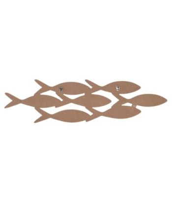 Adorno Pared Peces MDF en colores azul y marrón para decoración costeña