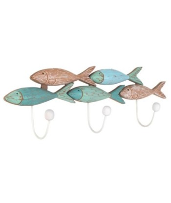 Percha Peces 3 Pomos de MDF - Estilo Náutico Decorativo