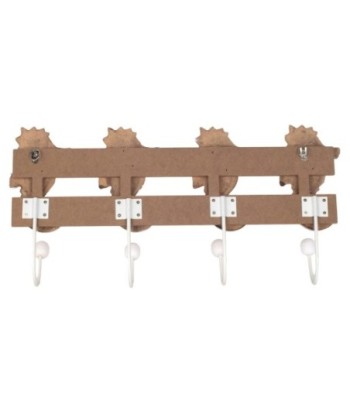 Percha Caballitos De Mar 4 Pomos MDF | Decoración Marina