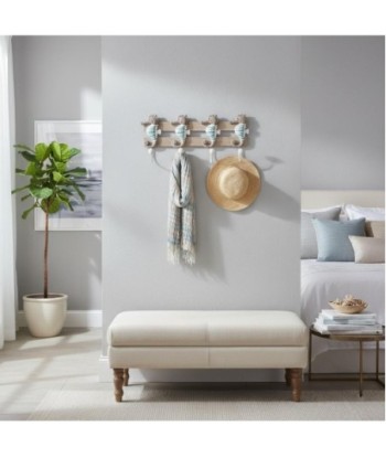 Percha Caballitos De Mar 4 Pomos MDF | Decoración Marina