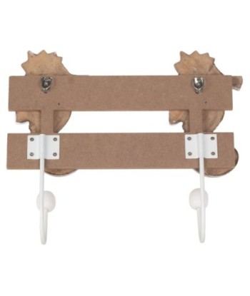 Percha Caballitos De Mar 2 Pomos de MDF para Decoración Náutica