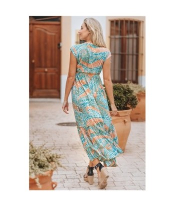 Vestido Largo Midi para Mujer Estampado, Elegante y Confortable, Ideal para Ocasiones Especiales y Uso Diario,